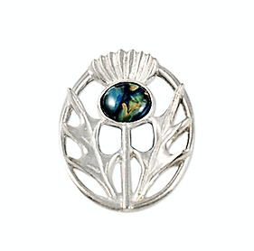 Celtic Thistle Brooch - Pewter