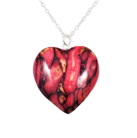 Heart Shape Pendant in Sterling Silver - Medium Size